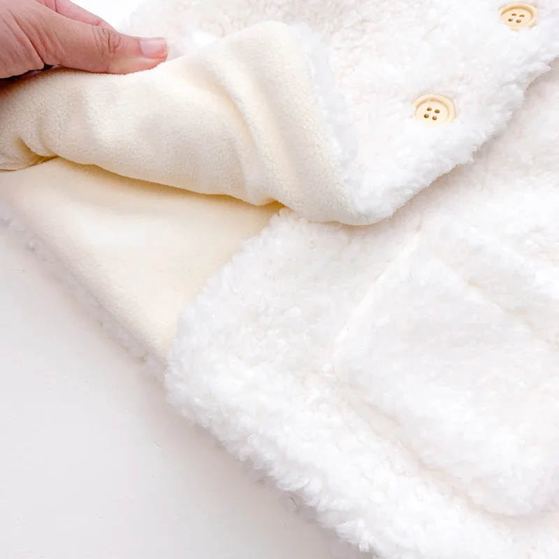 Осенне зимняя одежда для маленьких девочек и мальчиков флисовый плюшевый