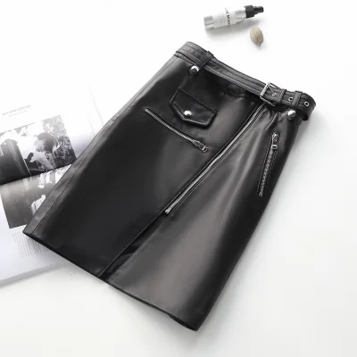 Осенняя и зимняя новая сплит-юбка из овчины 2018 | Женская одежда