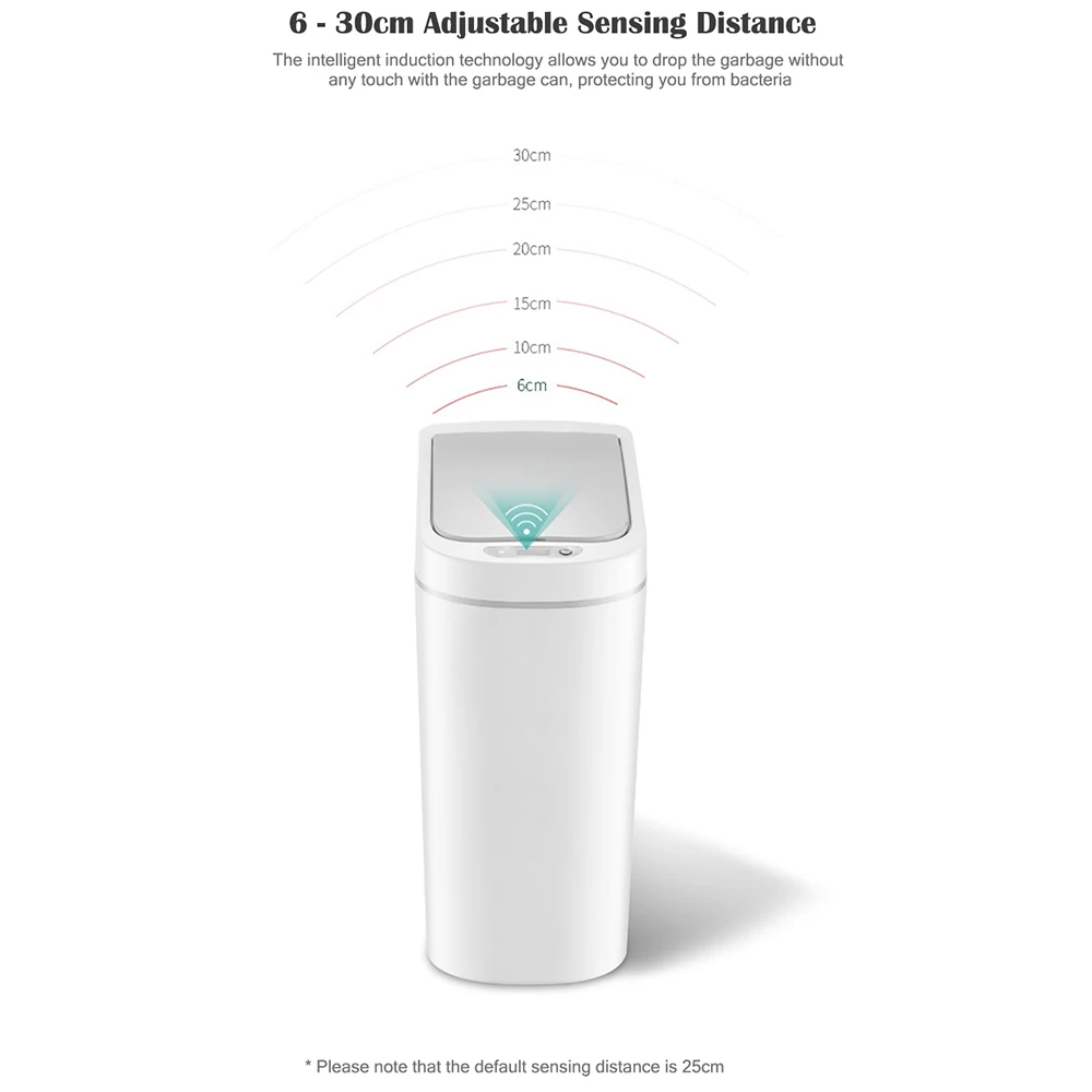 New Original Xiaomi Mijia NINESTARS Smart Trash Can Motion Sensor Auto Sealing LED Induction Cover 7/10L Home Ashcan Bins | Электроника