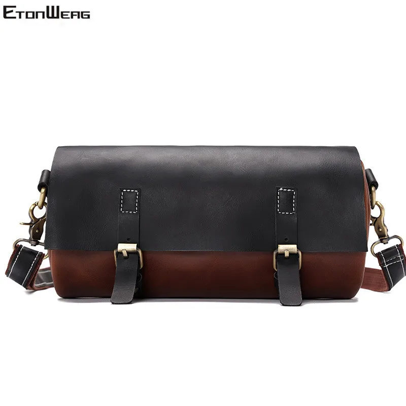 

Винтажная дорожная сумка в виде бочонка, сумка-мессенджер, маленькая сумка-ведро на плечо, мужские повседневные сумки через плечо в стиле ре...