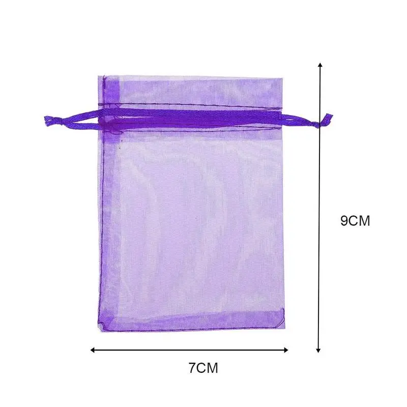 

9pcs 7x9CM Organza Bags Jewelry Packaging Bags Wedding Party Decoration Drawable Bags Gift Pouches 10 colors