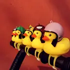 Желтая утка с шлемом звонок-колокольчик для велосипеда Колокольчик для автомобиля езды на велосипеде со вспысветильник взрослые дети приколы и розыгрыши игрушка
