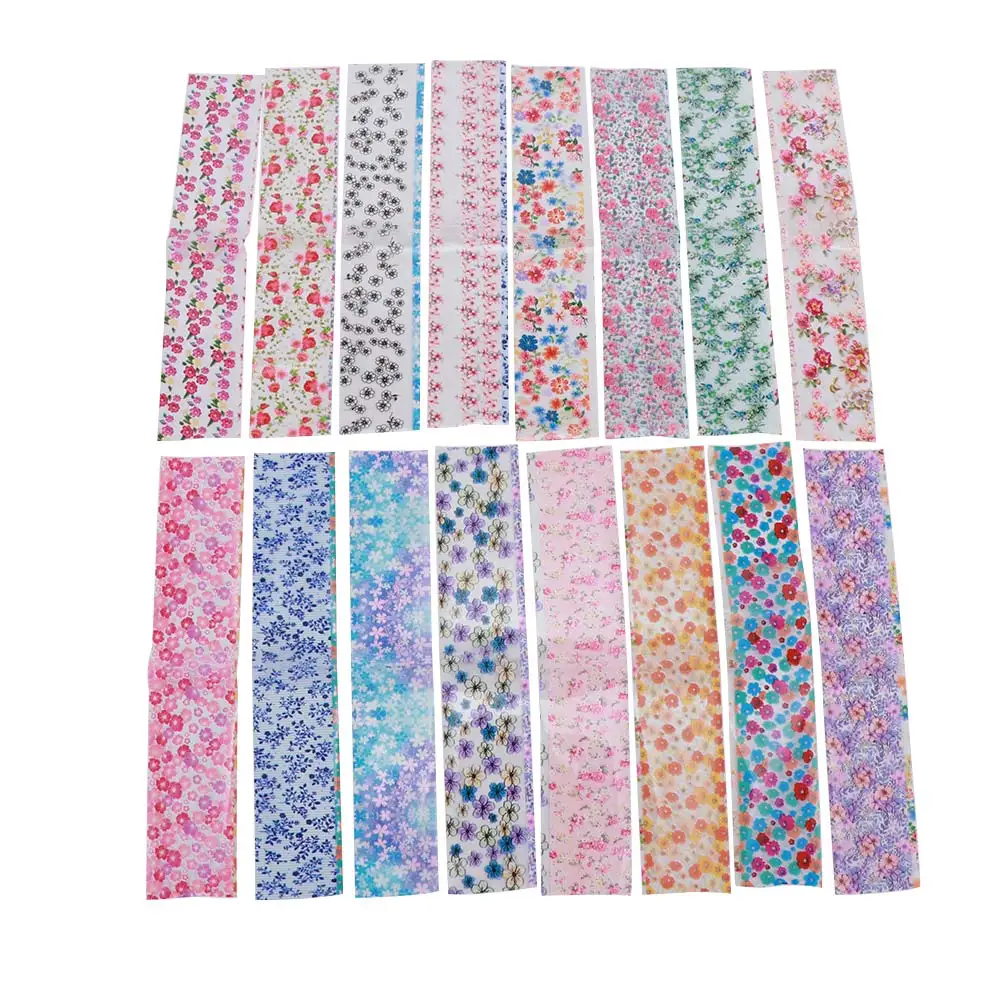 16 шт. смешанных цветов переводная фольга для дизайна ногтей Очаровательная