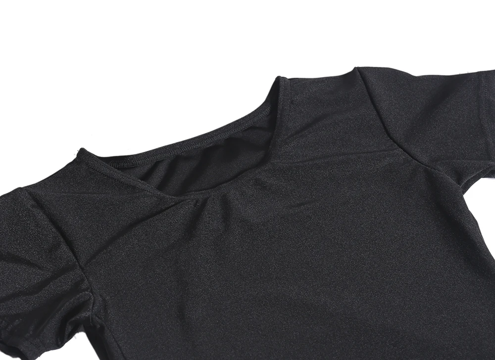 Для женщин с коротким рукавом Купальник для балета танцев Одежда стринги