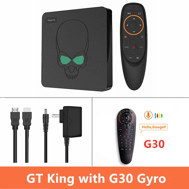 GT King G30 ТВ приставка Beelink GT King S922X Android 9,0 LDDR4 4 Гб 64 Гб Голосовое управление 2,4G 5,8G Wifi BT4.1 USB3.0 1000M GT King Android tv Box - Цвет: GT King G30