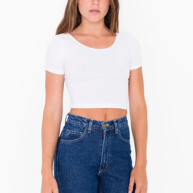 Женские топы пляжные летние футболки с круглым вырезом коротким рукавом