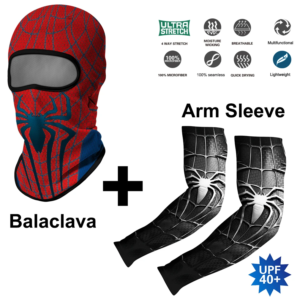 

Winter Balaclava Motorcycle Full Face Mask Shield Spider Headband Bandana Scarf Cycling Neck Gaiter Running Arm Sleeve Elbow Men