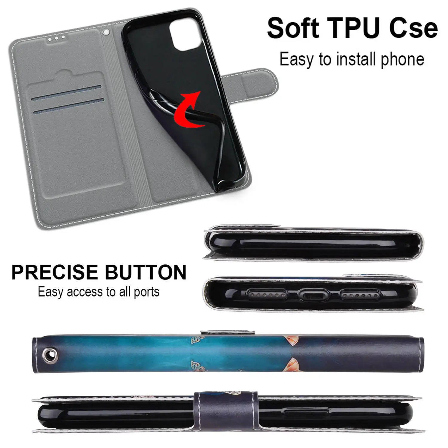 Flip Case For Xiaomi Poco X3 NFC Pro M3 Case Leather Silicone Wallet Book Cover For Redmi 8 6A 7A 9A 9C 9T 9 Power Cute Printed