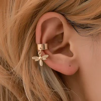 small earrings indian bee studded pierced earrings u shaped ear bone clip earring women mens square earring studs 2021 trend cc