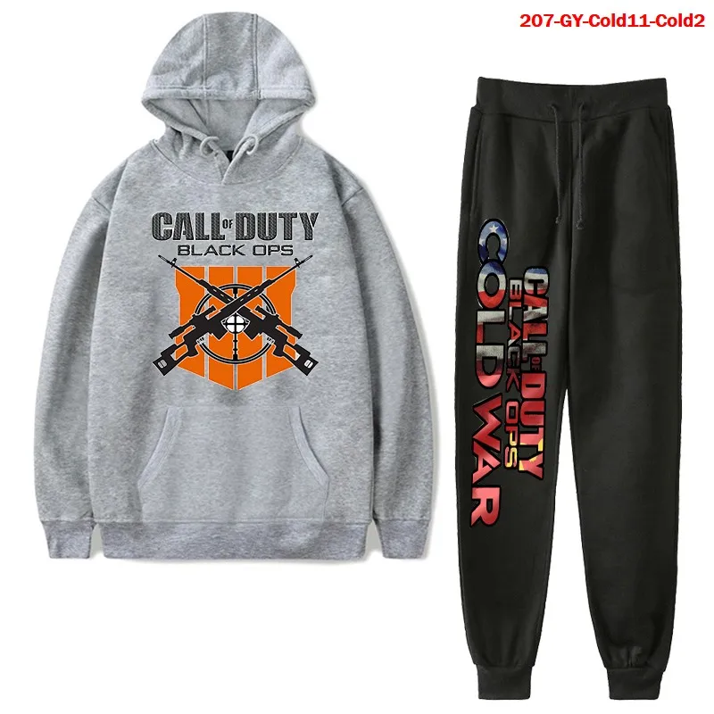 

Women's Sets Autumn Call of Duty Black Ops Cold War Hoodies Pants Harajuku Tracksuits Sweatshirt Casual Tracksuit Men Sportswear