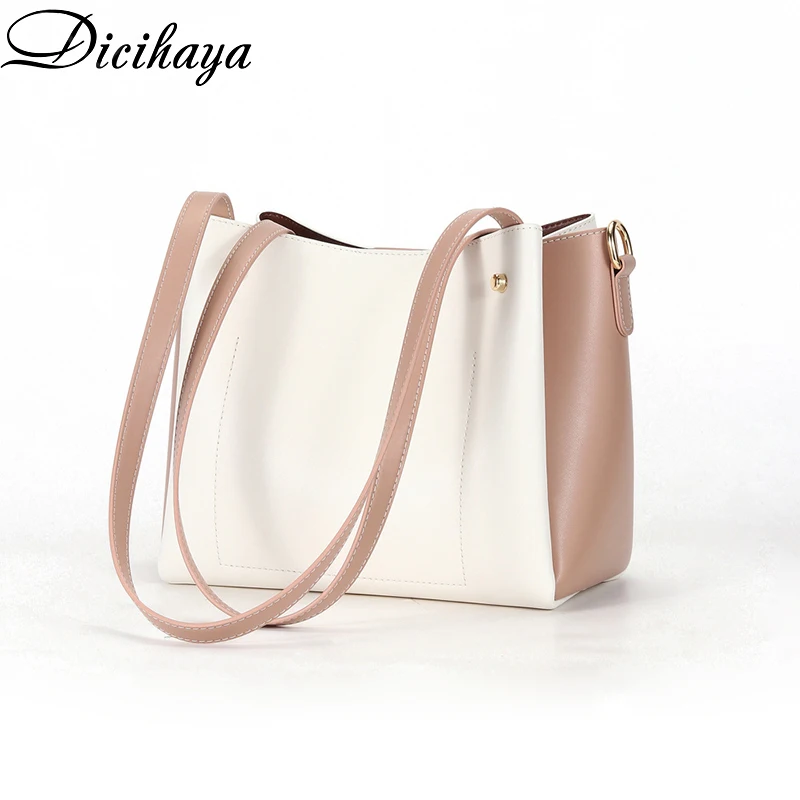

DICIHAYA женская сумка из воловьей кожи, модная большая сумка через плечо, роскошная женская сумка-мессенджер, Повседневная Сумка-тоут