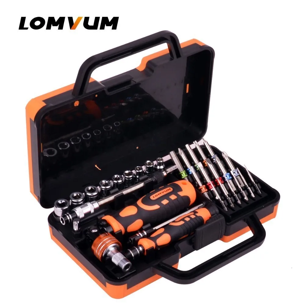 LOMVUM мини-отвертка набор магнитных прецизионных отверток Набор разборных хромированных отверток Vandium Набор бит