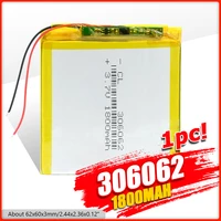 ycdc 1800mah 3 7v 306062 polymer rechargeable battery smart home mp3 speakers li ion battery for dvdgpsmp4cell phonespeaker
