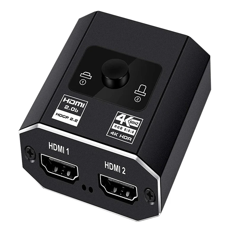 

HDMI Smart Switch 4K60Hz HD 2 in 1 Out Converter for TV Laptop Game Console
