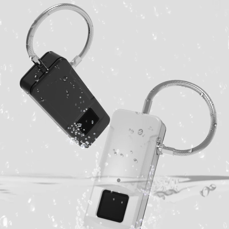 

Fingerprint Padlock,USB Rechargeable Support 10 Sets of Password Padlock IP65 Waterproof for Outdoor Gym