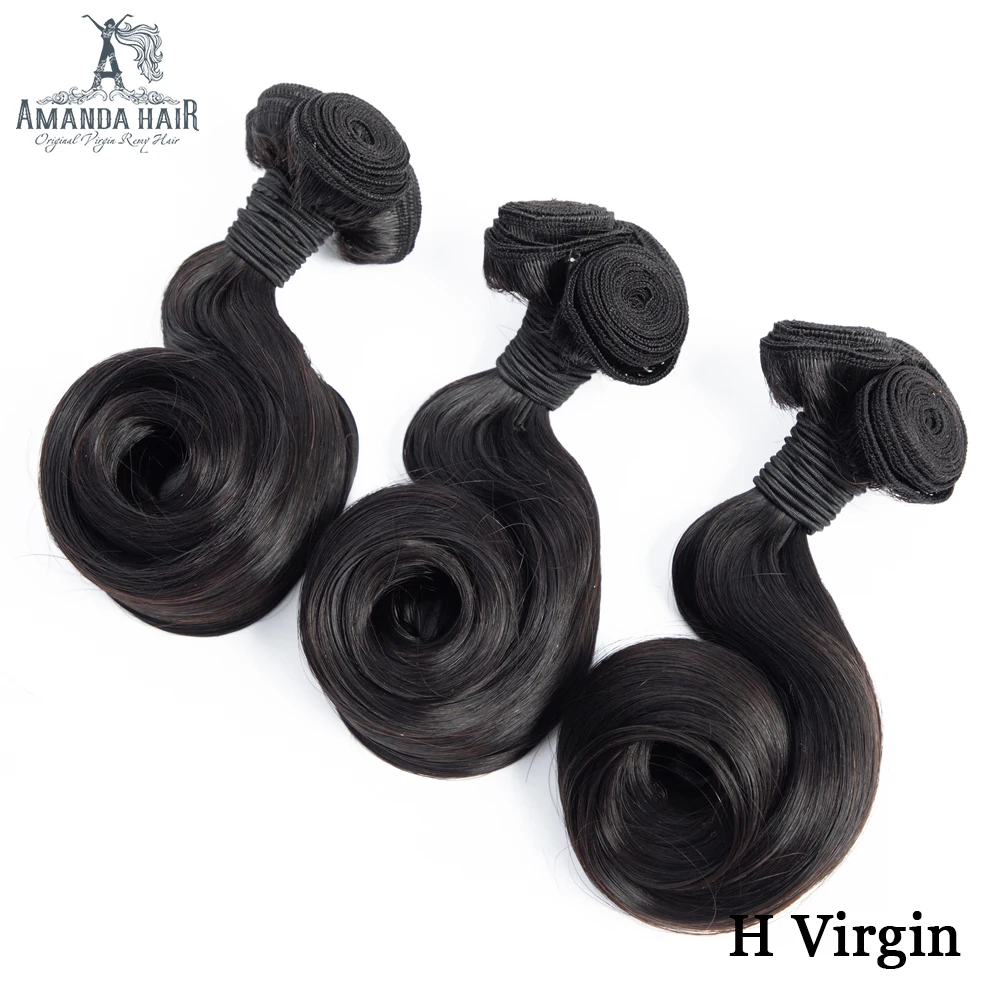Amanda Egg Curl Funmi волосы двойные нарисованные человеческие пряди с закрытием
