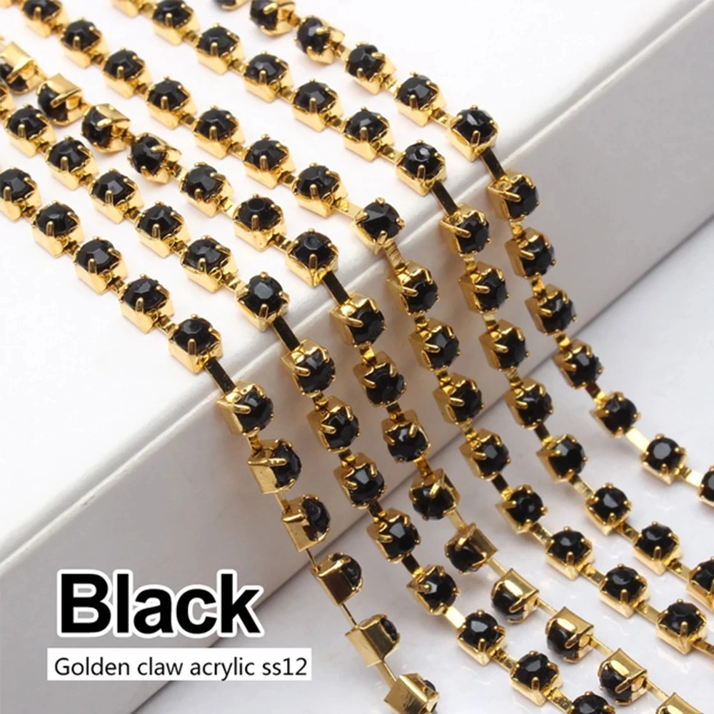 Новое предложение партиями по 3 ярда/шт Акриловые стразы цепочкой в наличии 19