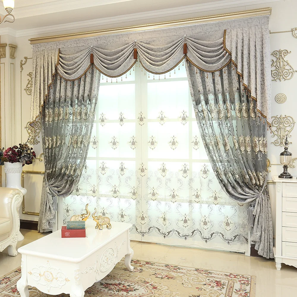 Штора из синели для спальни с вышивкой гостиной балконов готовая продукция | Дом