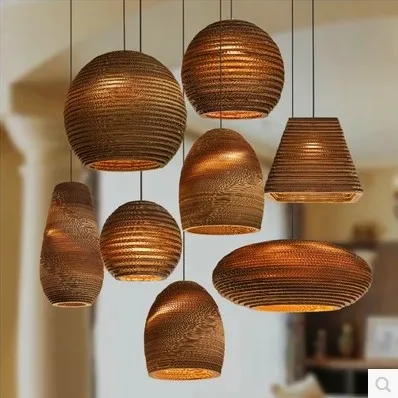 Бумажная люстра Лофт кофейня барная лампа с сотовой насадкой домашний дом кухня