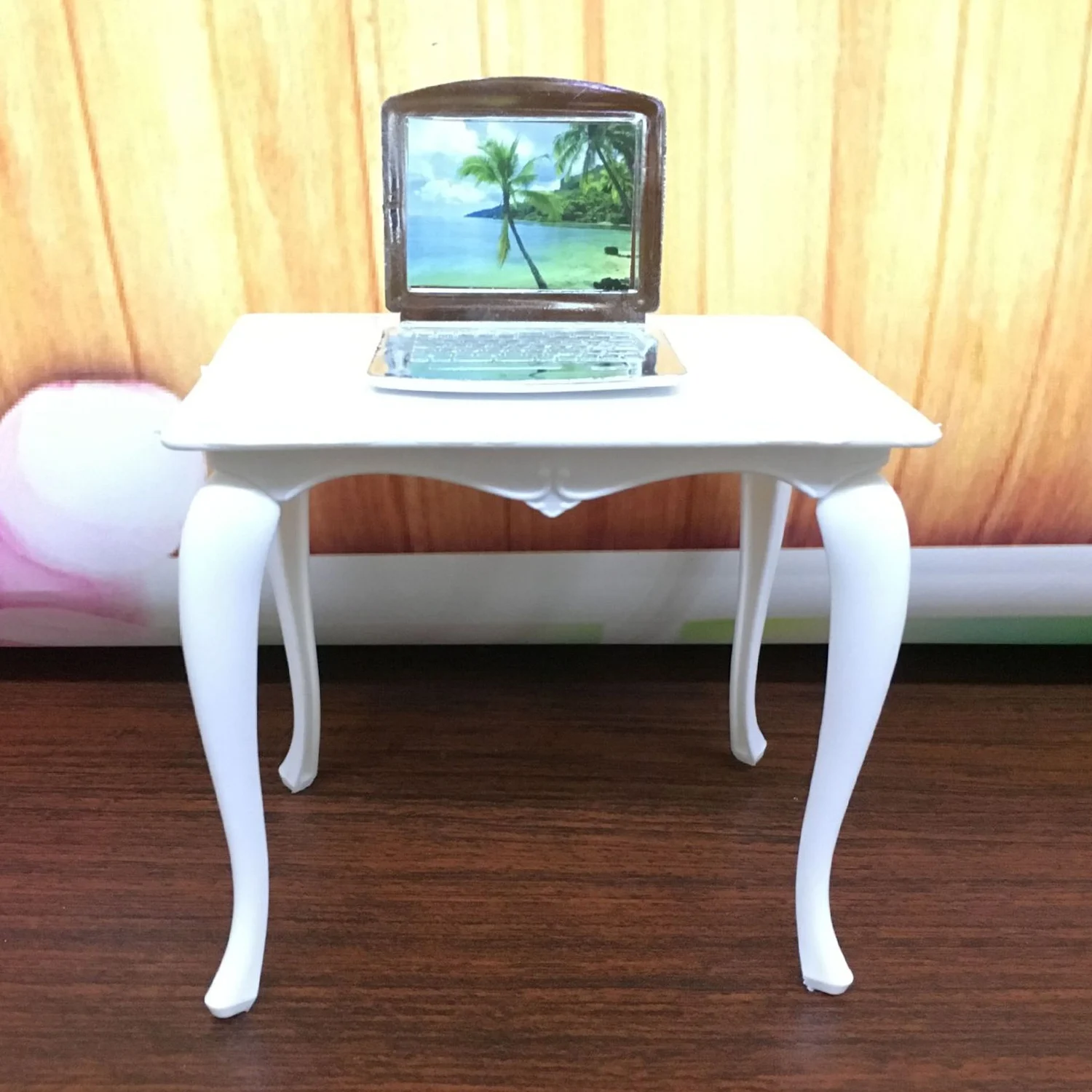 Настольные лампы стул для ноутбука кукольного дома 4 шт. аксессуары кукол Барби