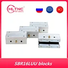 1 шт. SBR16LUU алюминиевый блок 16 мм линейного движения шариковых подшипников скользящий блок подходит для использования SBR16 16 мм линейная направляющая 1 шт.