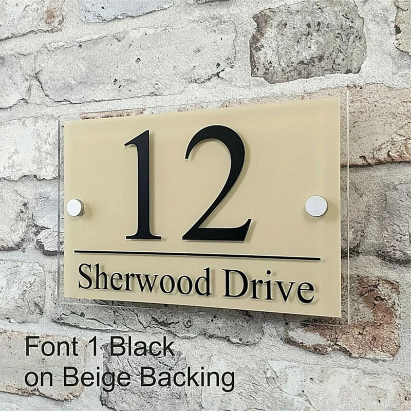 

Acrylic door plate address identification plaque 20 * 25cm