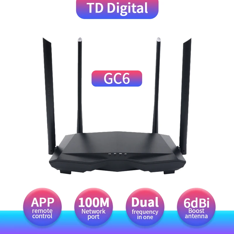 Tenda беспроводной AC1200 WiFi роутер с 2 4G/5 0G антенна высоким коэффициентом усиления для