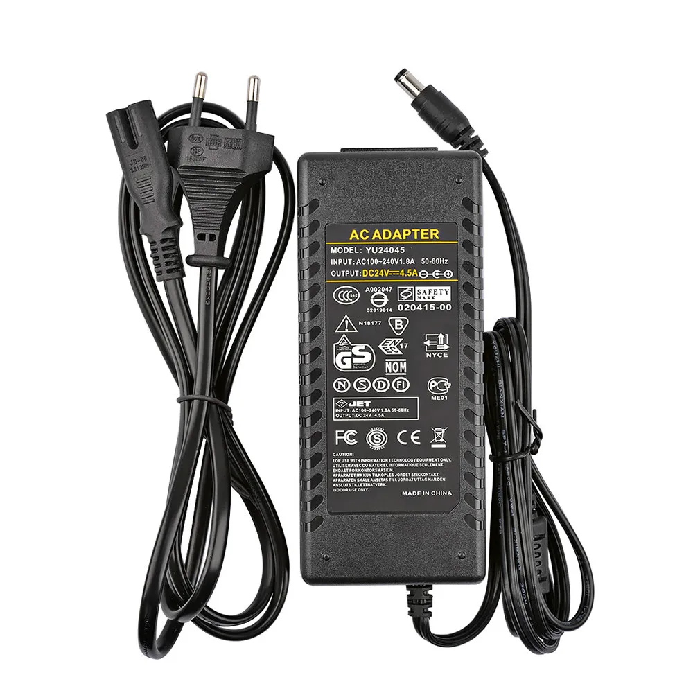 Усилитель 24 В адаптер питания AC100-240V к DC24V 4.5A источник питания для TPA3116 TPA3116D2 TDA7498E усилитель мощности EU штекер