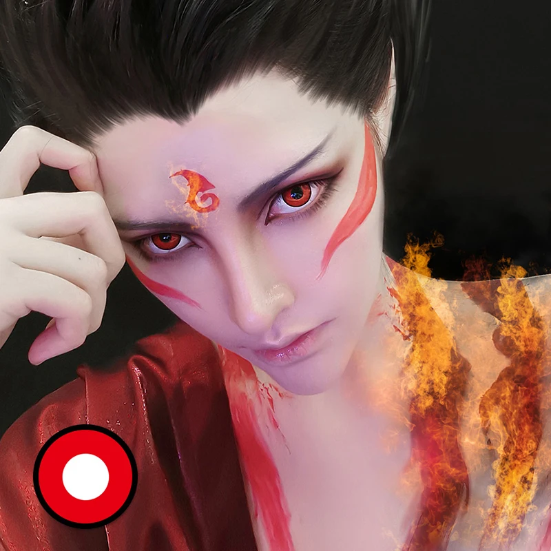 Косплэй контактные линзы на Хэллоуин для глаз фиолетовый Цветной Красота ученик