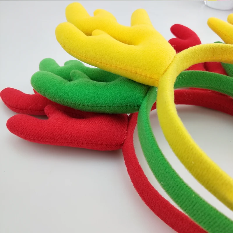 Красный зеленый олень Олень Рога головная повязка реквизит для косплея