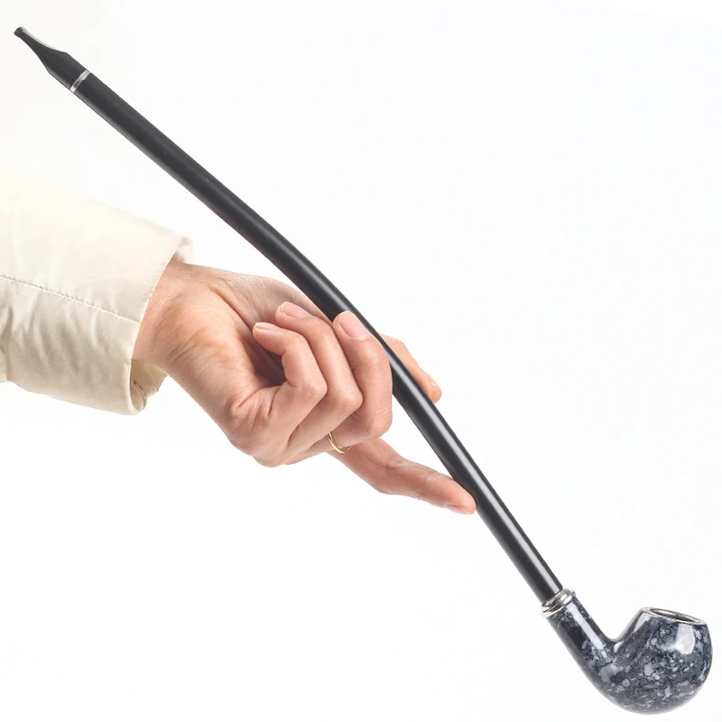 New 1set Smoking Pipe Set Long Black Churchwarden Tobacco Accessories Gadget for Men 40cm With 3Pipe Tools Gift Box H702 | Дом и сад