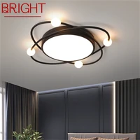 bright nordic ceiling light contemporary black round lamp fixtures led home decorative for living bed room