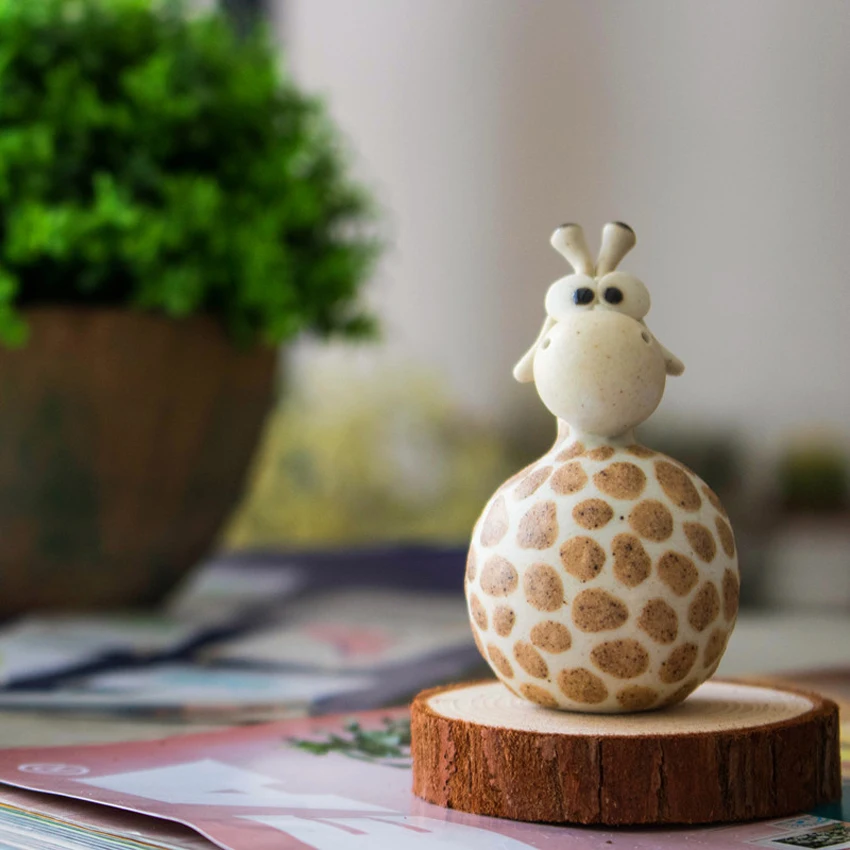 Мини Керамические ремесла жираф и зебра ручной работы миниатюрные фигурки милый