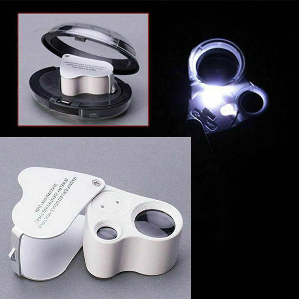 

20X Magnifying Glass Head Portable Magnifier Glasses Magnification Detection Jeweler Watch Repair LED Light Reading Magnifier