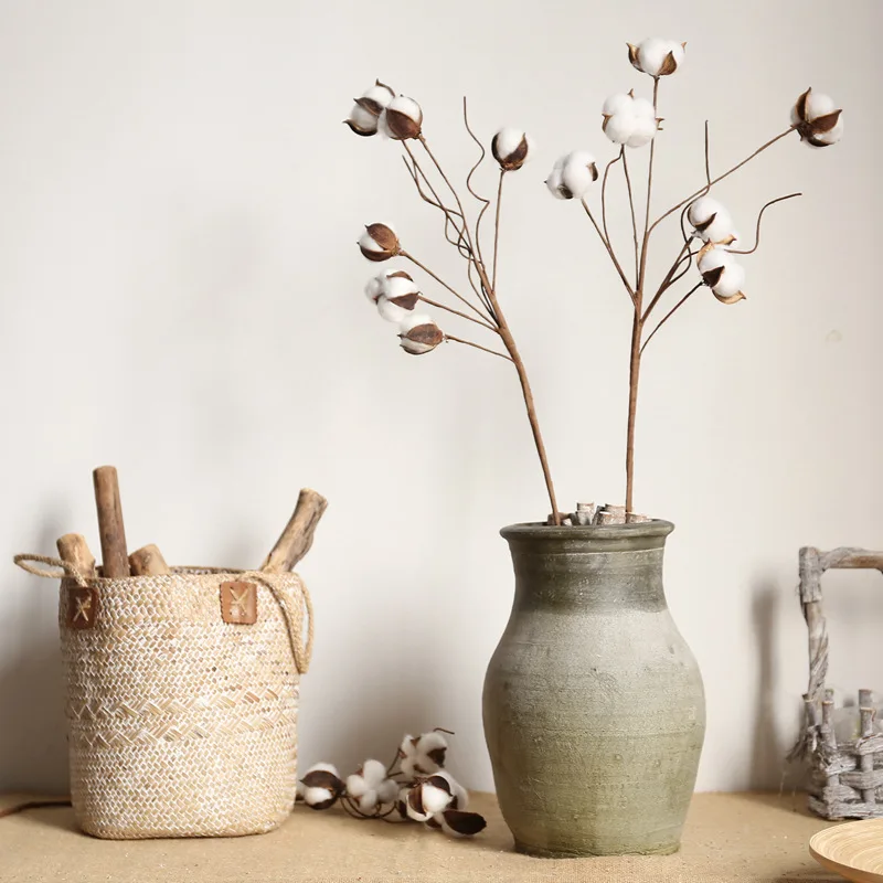 Искусственные цветы из натурального высушенного хлопка 6 цветов|Искусственные и