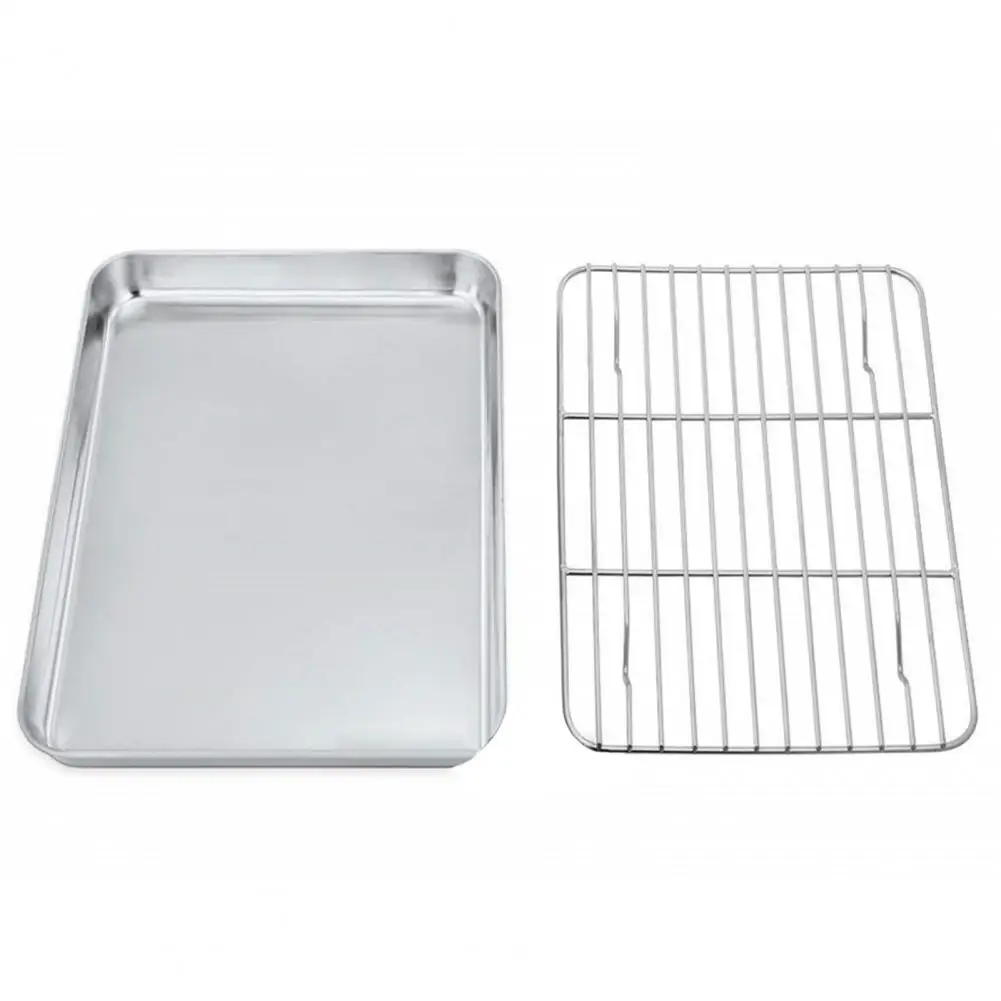 

Kitchen Deep Frying Oil Mesh Stainless Steel Heat-Resistant Barbecue Non-Stick Grilling Tray Grid Tray