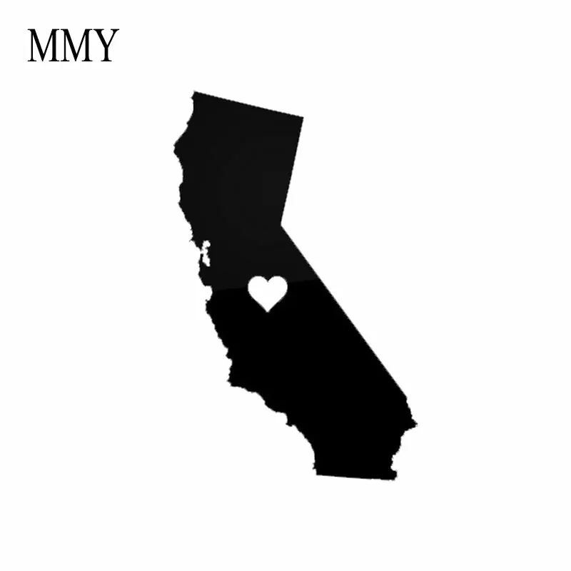 Забавная виниловая наклейка Love California 6*3 8 Дюйма на окно автомобиля|Наклейки автомобиль| |