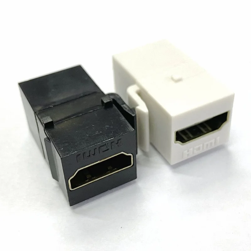 

Straight HDMI-Compatible 1.4 Snap-in Female To Female F/F Keystone Jack Coupler Adapter for Wall Plate White Aaa To Adapter