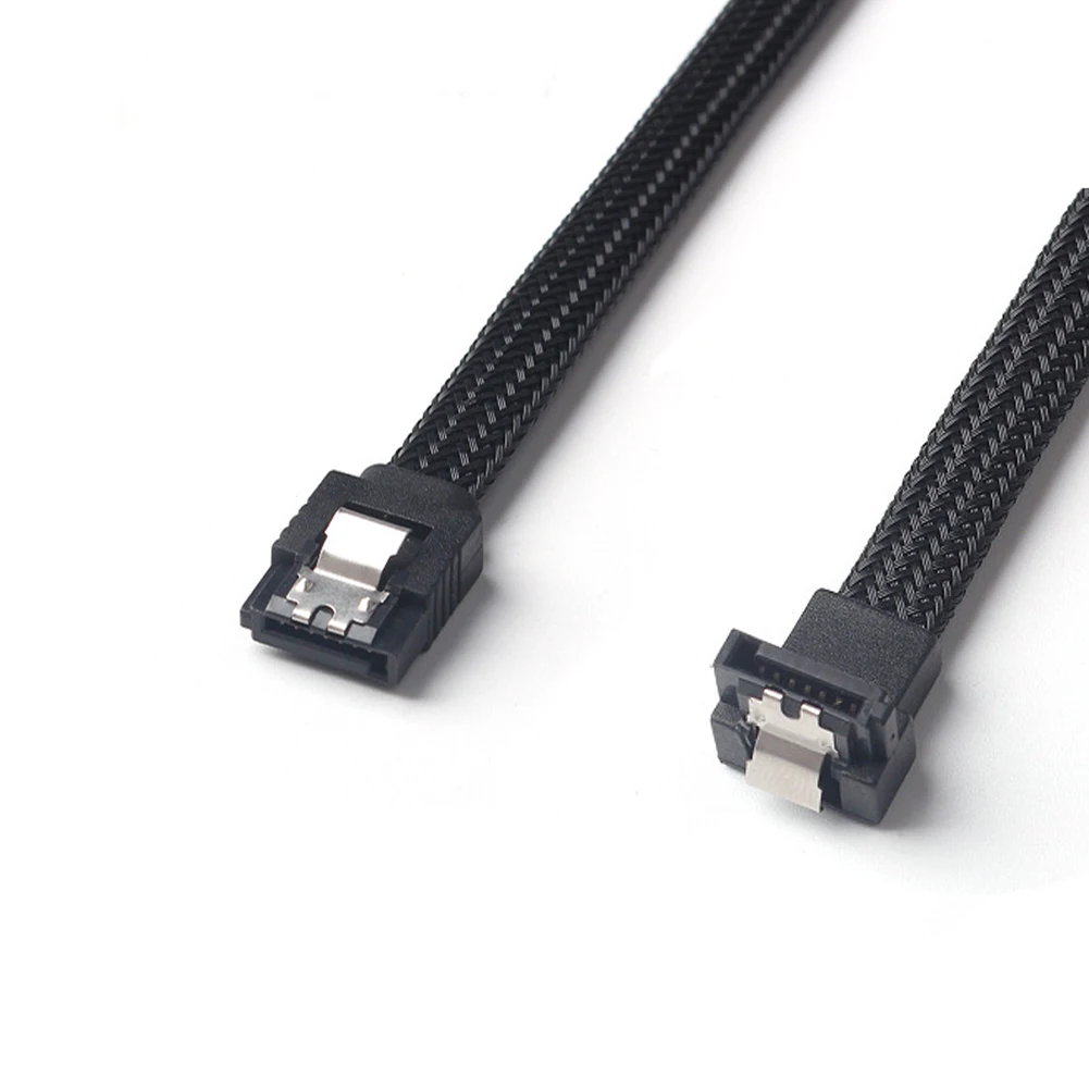 SATA3.0 7pin правый угол материнская плата аксессуары сигнал черный высокоскоростной