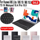 Чехол с тачпадом и португальской клавиатурой для Huawei Mediapad T5 10 M5 lite 10,1 M5 10 Pro M6 10,8 Matepad 10,4 Pro 10,8, чехол для планшета