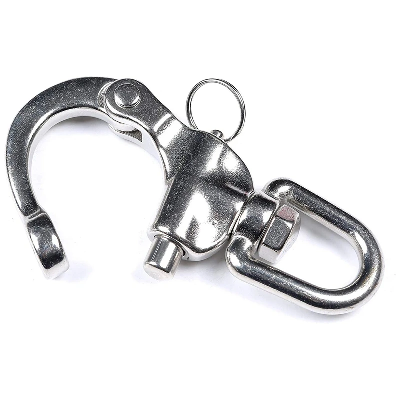 

Swivel Shackle Quick Release Boat Anchor Chain Eye Shackle Swivel Snap Hook with 20Pcs Heavy Duty Wire Rope Tension Kits Promoti