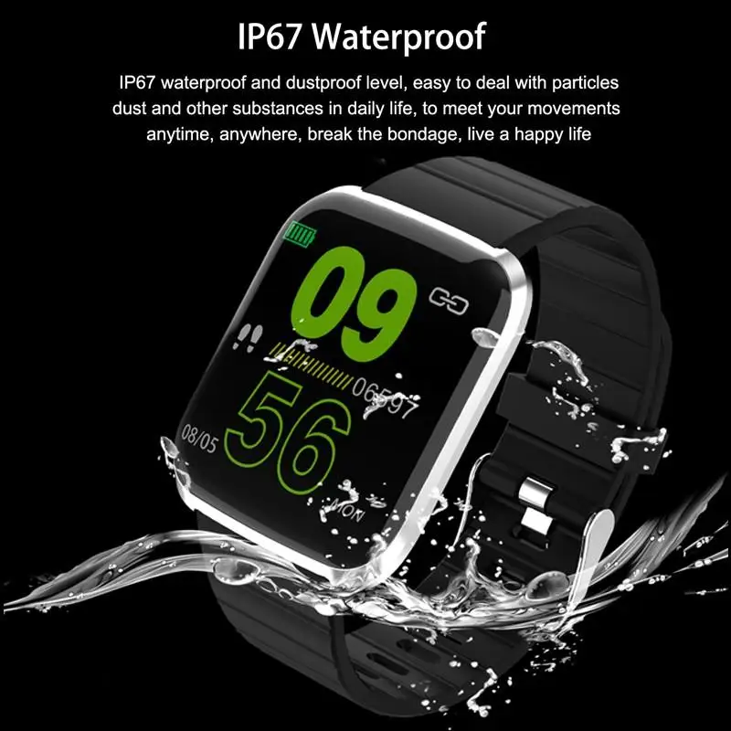 116 Pro смарт-Браслет спортивный шагомер браслет с будильником цветной Секундомер