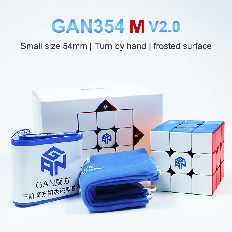 

Gan 354 M Магнитный пазл магический скоростной куб 3х3stickerless Профессиональный Gan354 M головоломка скоростной куб GAN354M cubo magico