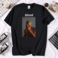 fashion rapper frank blond print t shirt funny harajuku t shirts casual brand short sleeve short new summer hip hop t shirt men