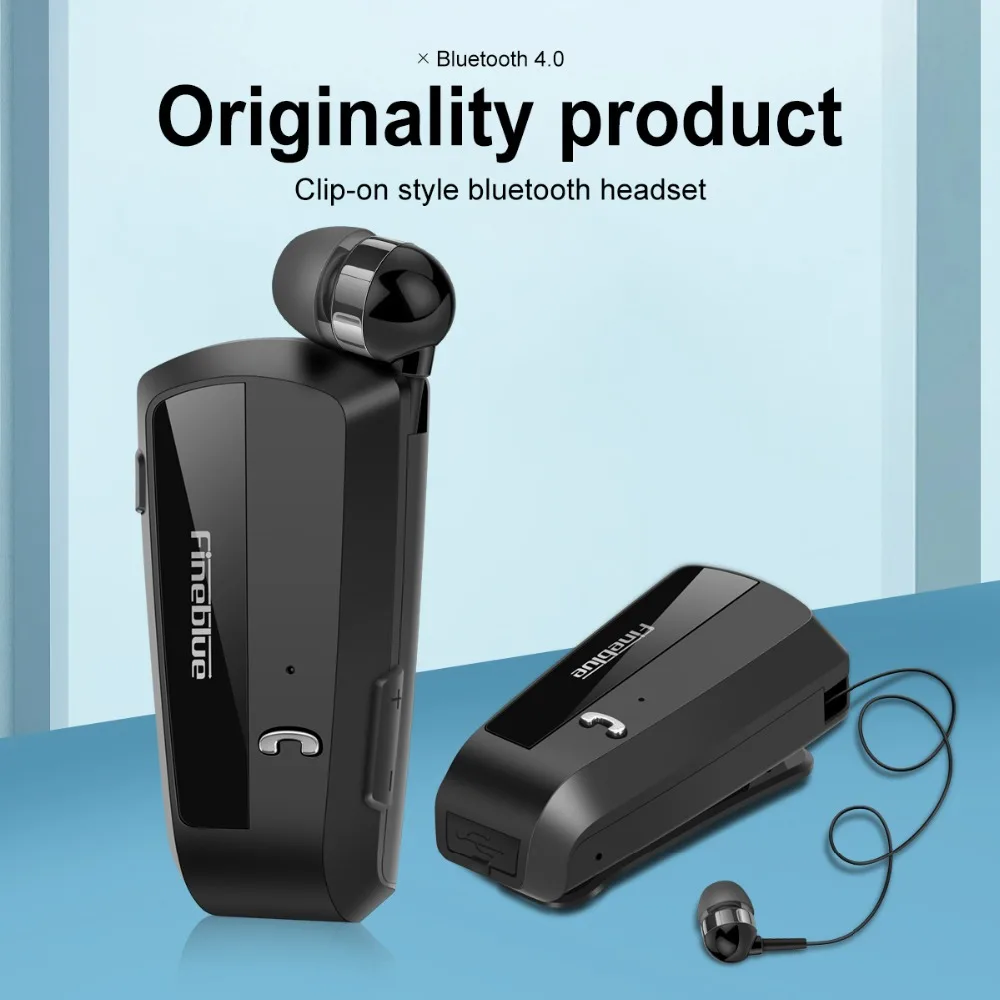 Новые Fineblue F990 беспроводные Bluetooth наушники с зажимом для шеи телескопического типа бизнес Спорт стерео наушники Вибрирующая одежда