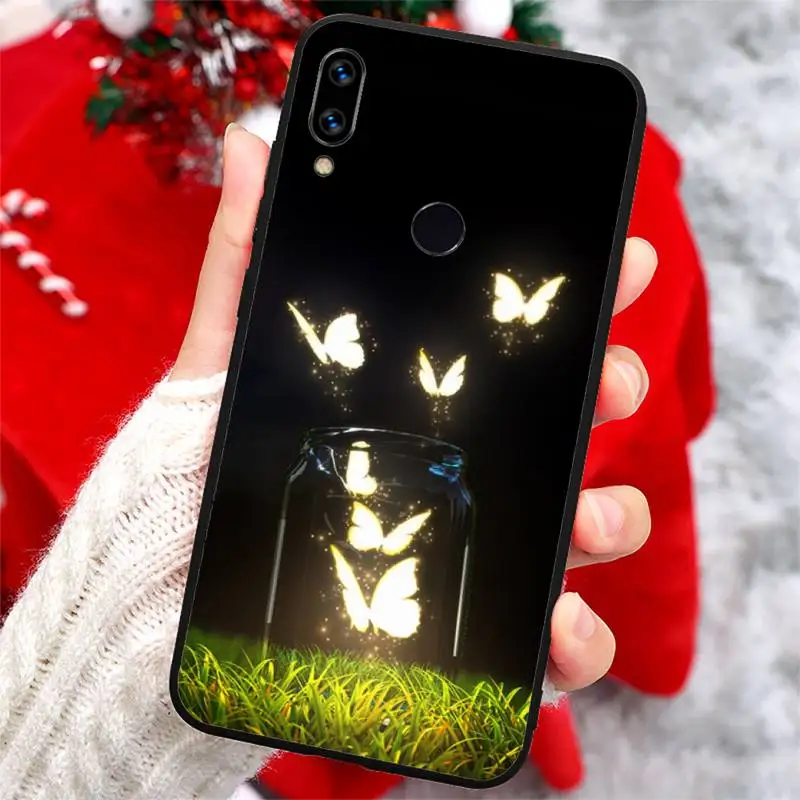 

Simple Cute Butterfly Patterned Phone Case For Xiaomi Redmi note 7 8 9 t k30 max3 9 s 10 pro lite