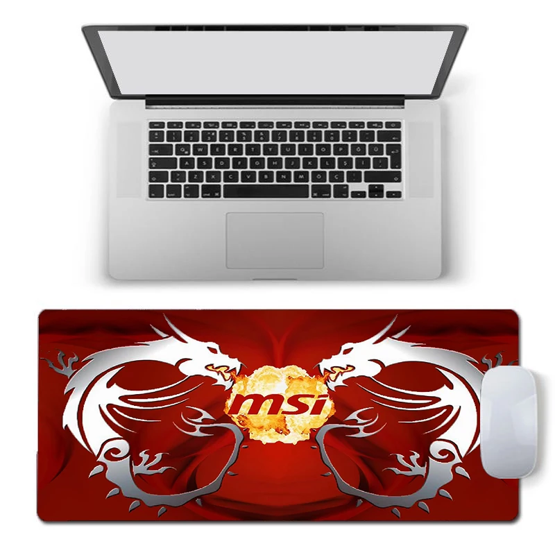 

MSI Mouse Pad Large Gamer Kawaii Gaming Accessories Speed Keyboard Rubber Lock Edge Fashion Desk Mat Laptop mousepad