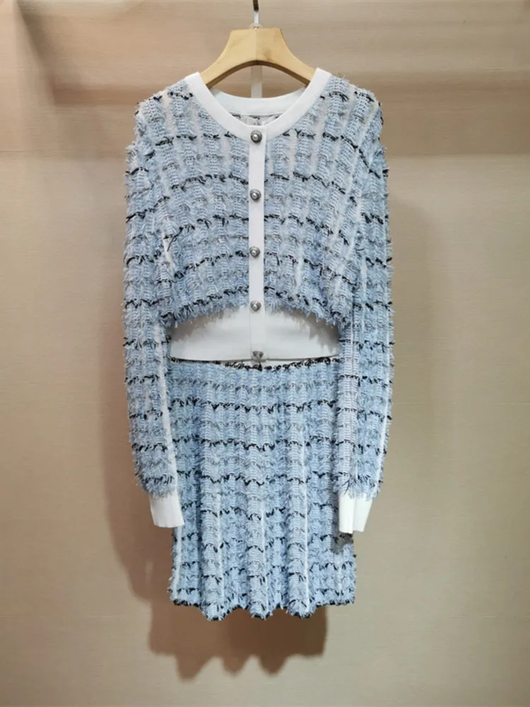 Женский трикотажный кардиган с жемчужными пуговицами свитер в стиле пэчворк или