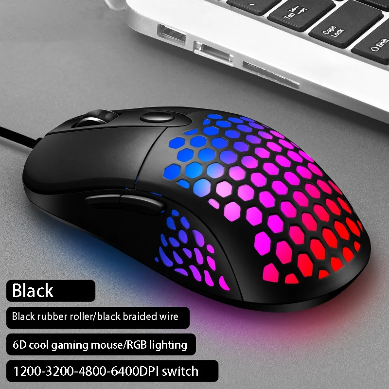 

Gaming Keyboard Mouse RGB Mouse Pad Set, 104 Keys Keyboard 6 Keys Mouse Light Effect Mouse Pad USB Port, for Computer