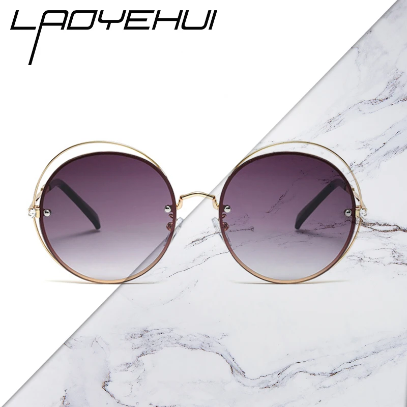 

Luxury Diamond Women's Sunglasses For Driving Vintage Female Decorative Sun Glasses Unusual Round Sunglasses Women Fashion 2021